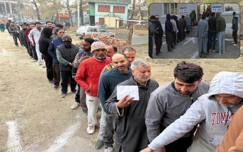  جموں و کشمیرضمنی انتخابات: دوپہر ایک بجے تک بڈگام میں 34 فیصد، نگروٹہ میں 52 فیصد پولنگ